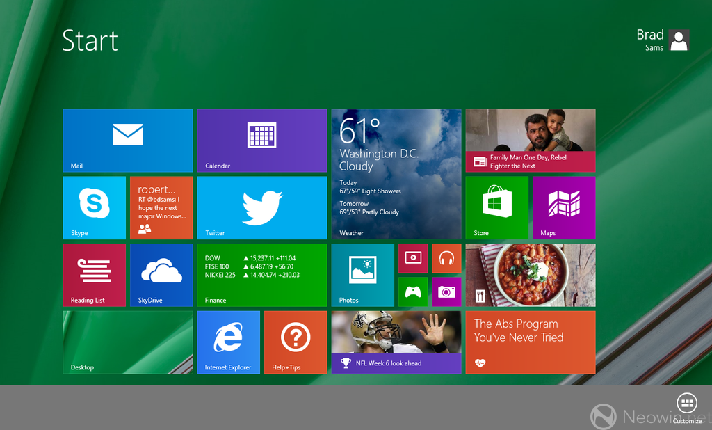 Customize Start Screen In Windows 8 Png